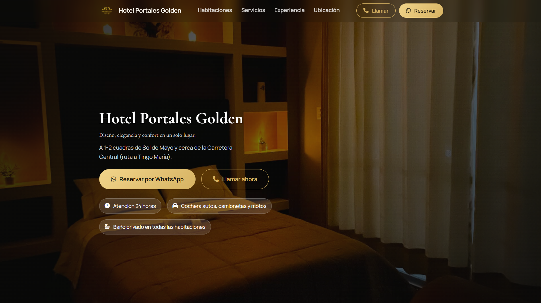 Proyecto web para Hotel Portales Golden